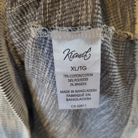 Kismet Blue-Gray Striped Mini Dress - Picture 6 of 7